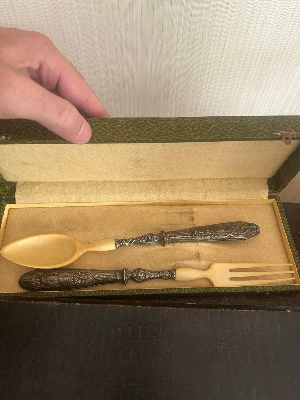 Couverts à salade, en métal argenté, Antiquités & Art, Enlèvement
