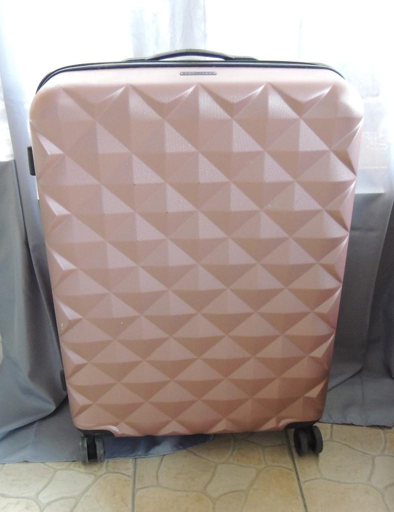 Grande valise rose gold, Enlèvement, Roulettes