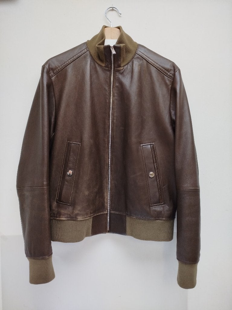 Hugo Boss leder bomberjas. Maat: 48 (M), Kleding | Heren, Maat 48/50 (M), Ophalen of Verzenden, Zo goed als nieuw, Hugo Boss