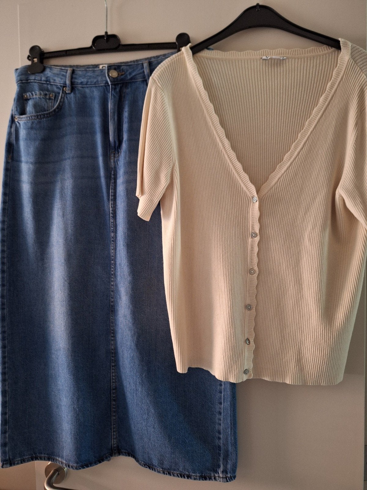 jeansrok met nieuwe gilet Object large, Ophalen of Verzenden