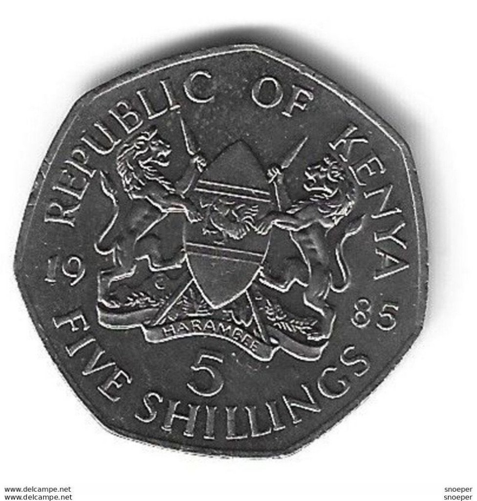 kenya 5 shillings 1985 km 23 xf+/ms60, Timbres & Monnaies, Monnaies | Afrique, Envoi, Autres pays, Monnaie en vrac