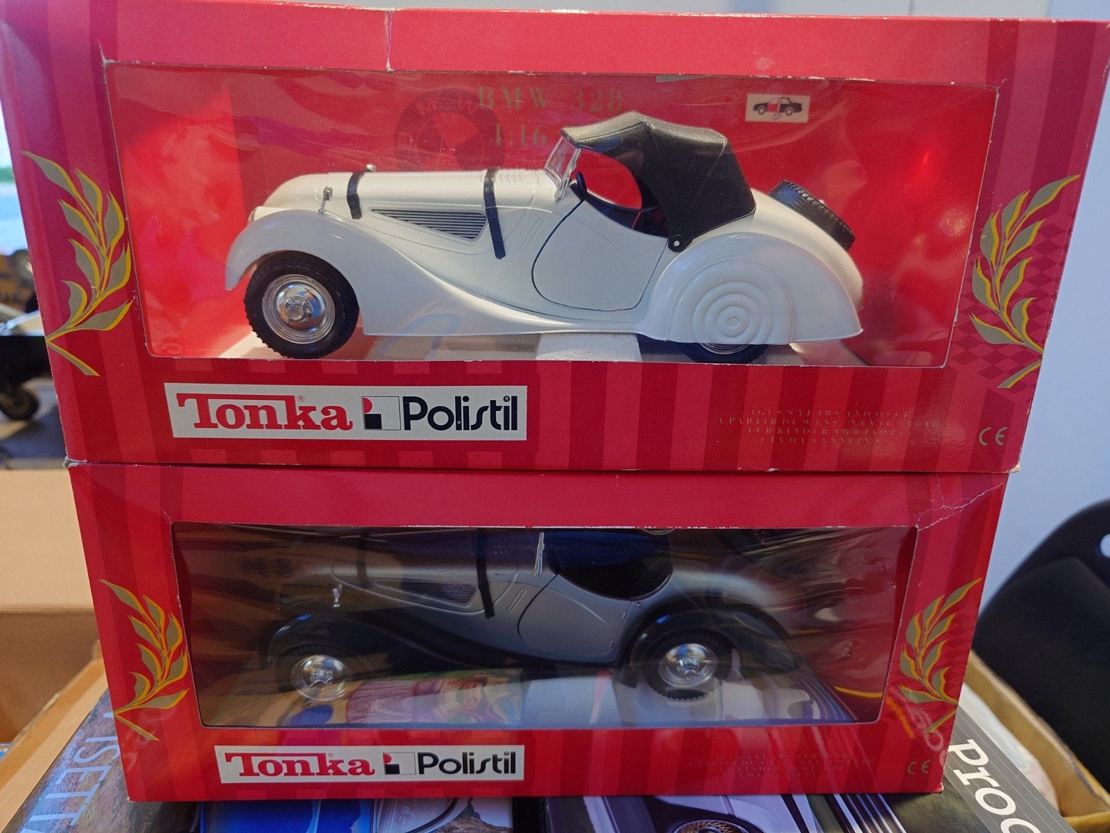 Tonka Polistil 1:16 bmw 328 nieuw in doos, Enlèvement ou Envoi, Neuf, Voiture, Autres marques