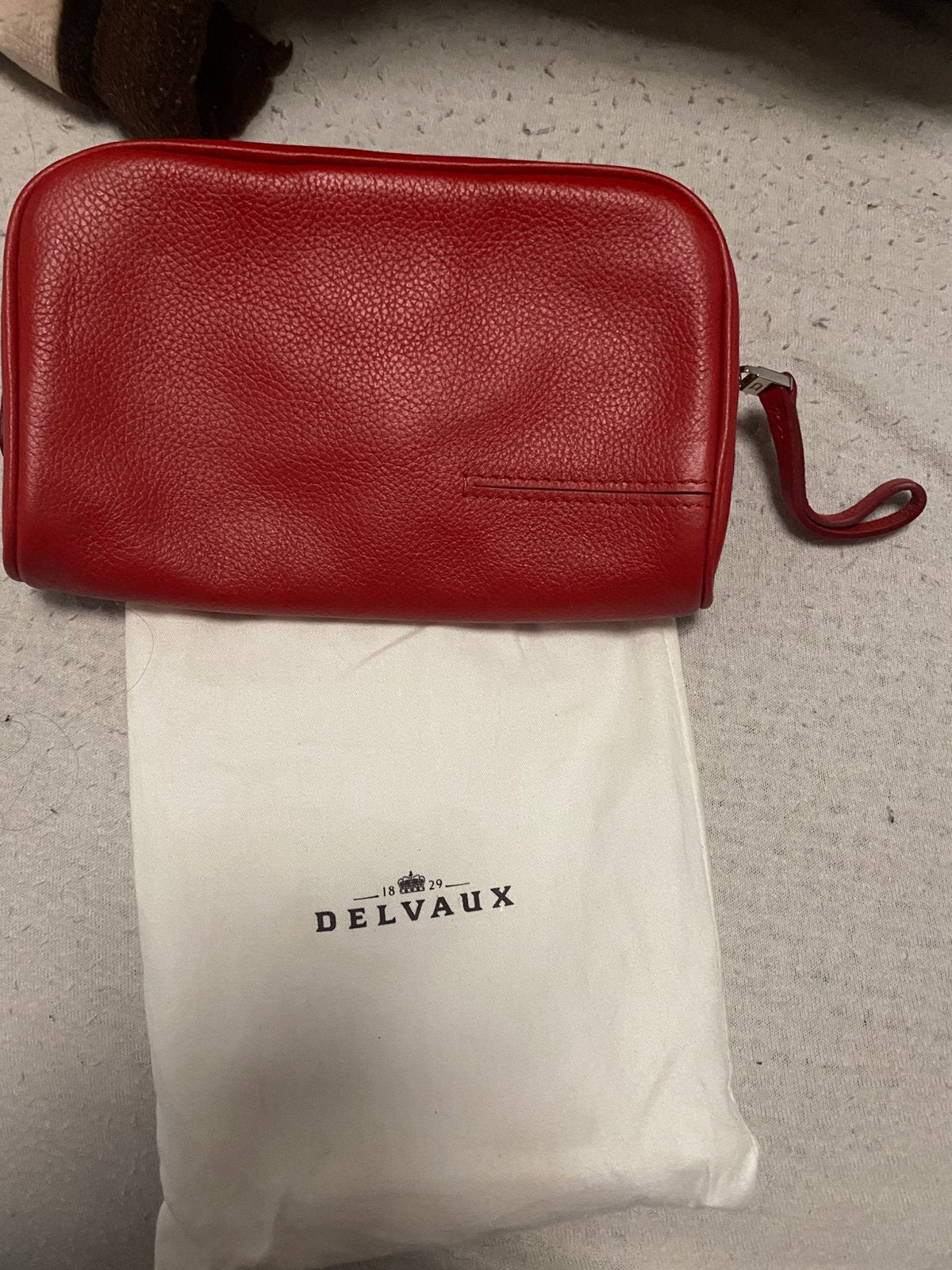 Delvaux portemonnee en etui, Ophalen of Verzenden, Zo goed als nieuw, Rood, Leder