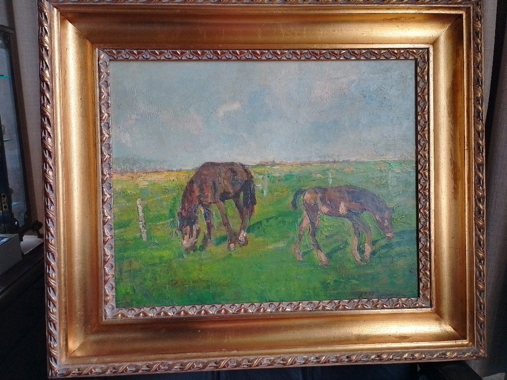 Schilderij Raoul Pharasyn, Antiek en Kunst, Ophalen