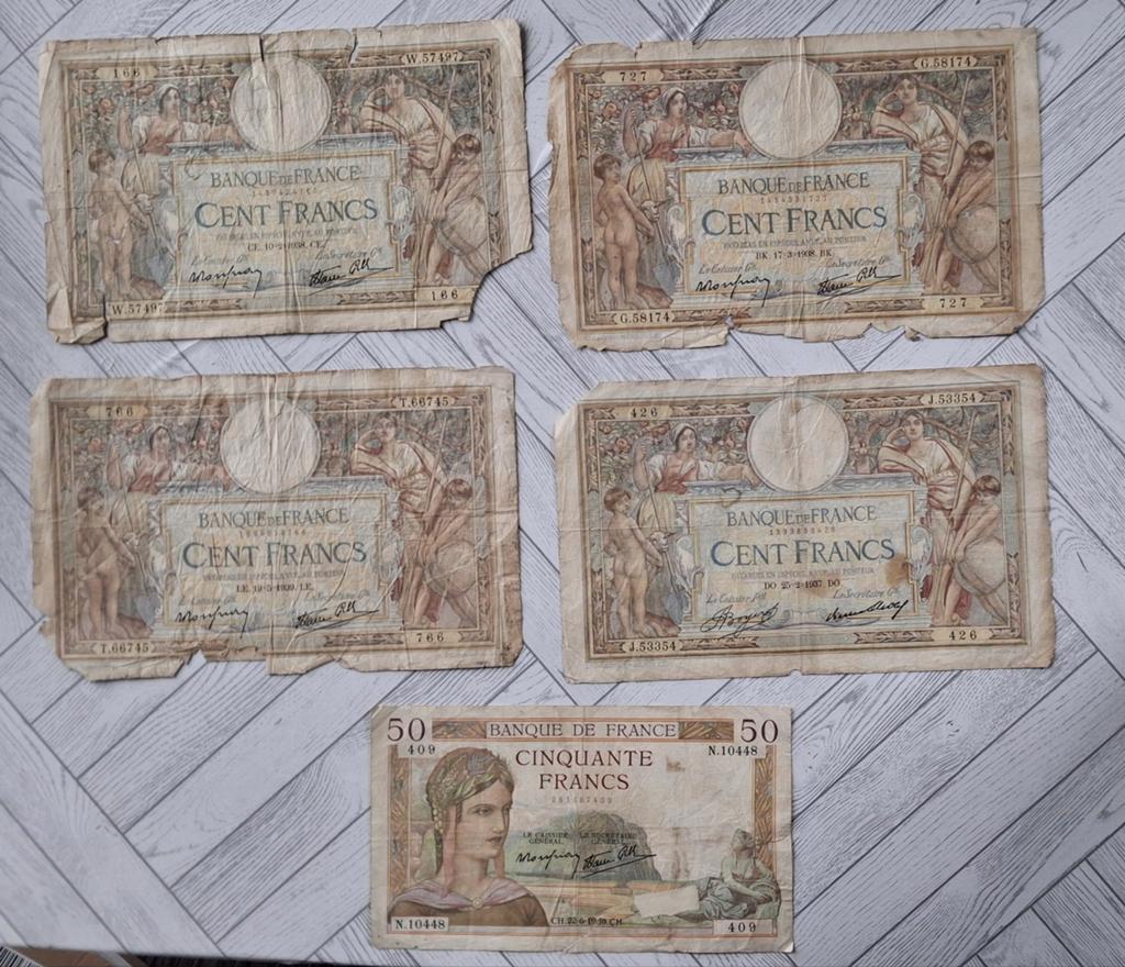 Lot 5 Billets Anciens Banque de France (1937-1939), Enlèvement ou Envoi, France, Série
