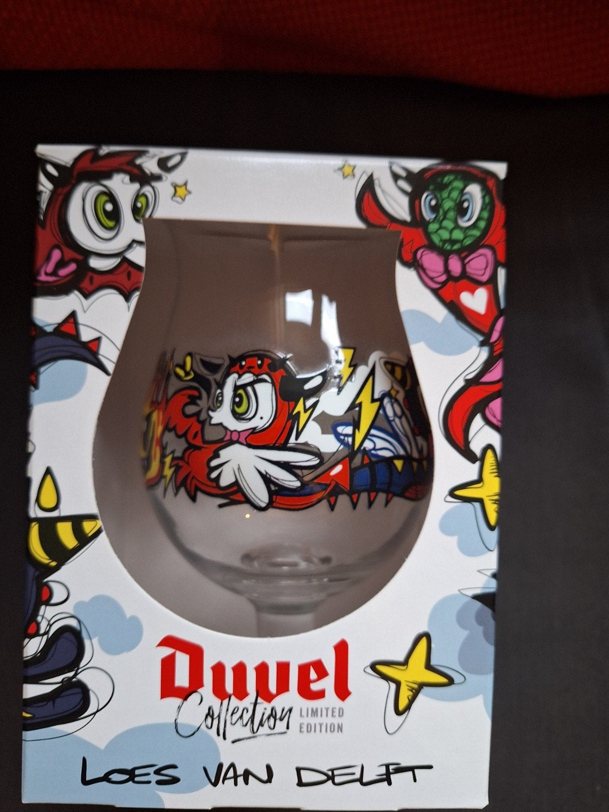 2 x Loes Van Delft duvel glazen, Ophalen, Duvel