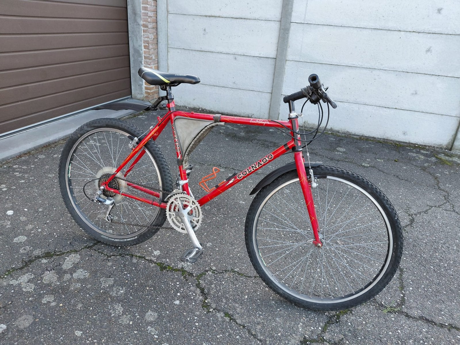Herenfiets/mountainbike, 28 inch, Gebruikt, Velgrem, 57 tot 61 cm