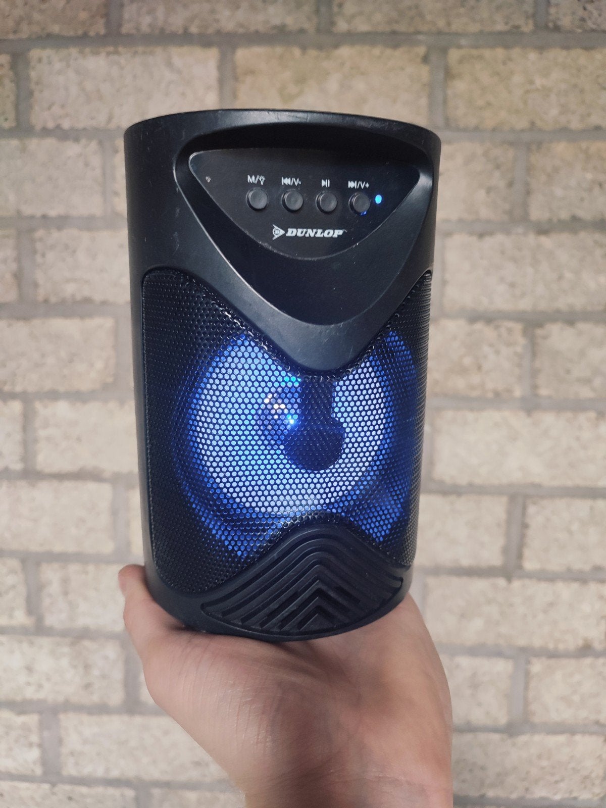 Draagbare kleine Bluetooth speaker dunlop, Ophalen, Gebruikt