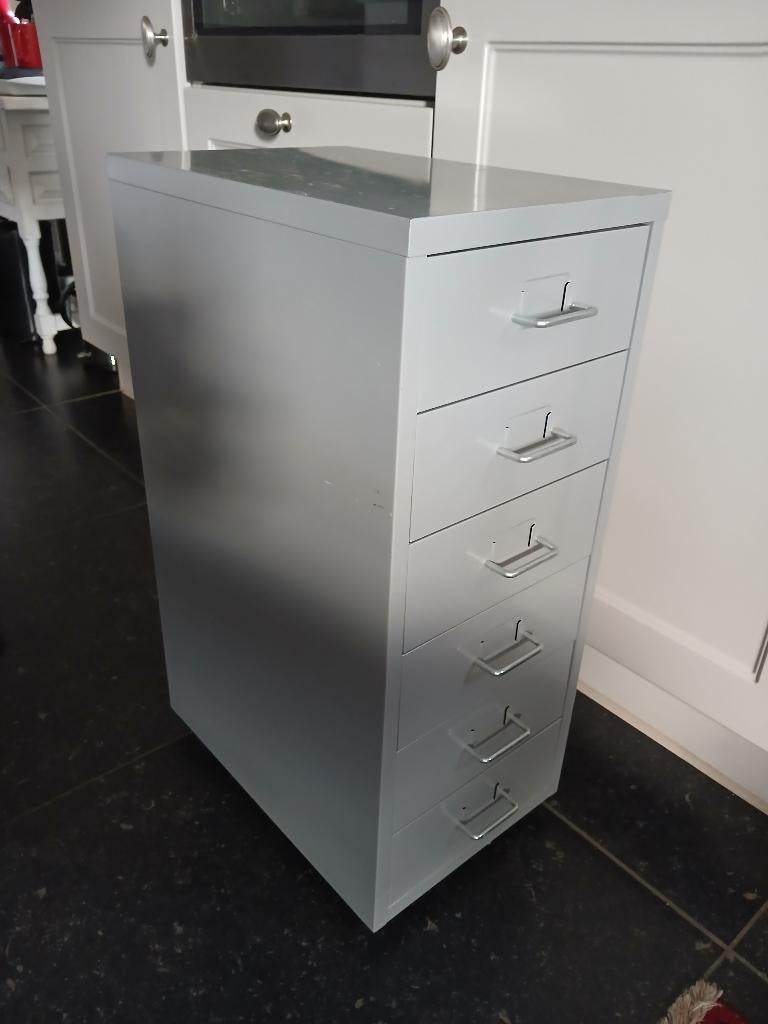 Ladeblok metaal op wielen archiefkast 6 laden, Ophalen, Gebruikt, Metaal