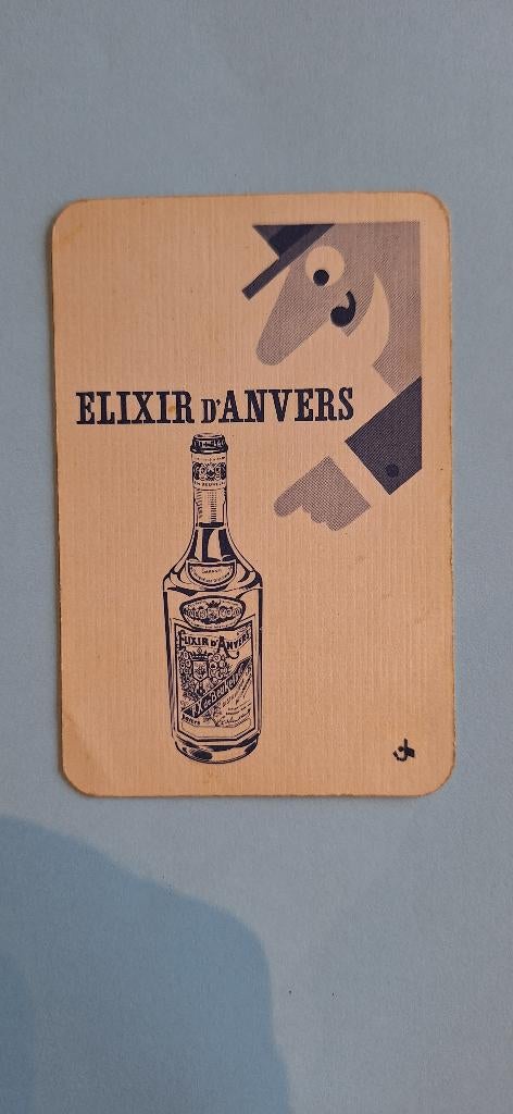 Speelkaart Antwerpen_Elixir Anvers_blauw_142, Verzamelen, Ophalen of Verzenden, Gebruikt, Speelkaart(en)