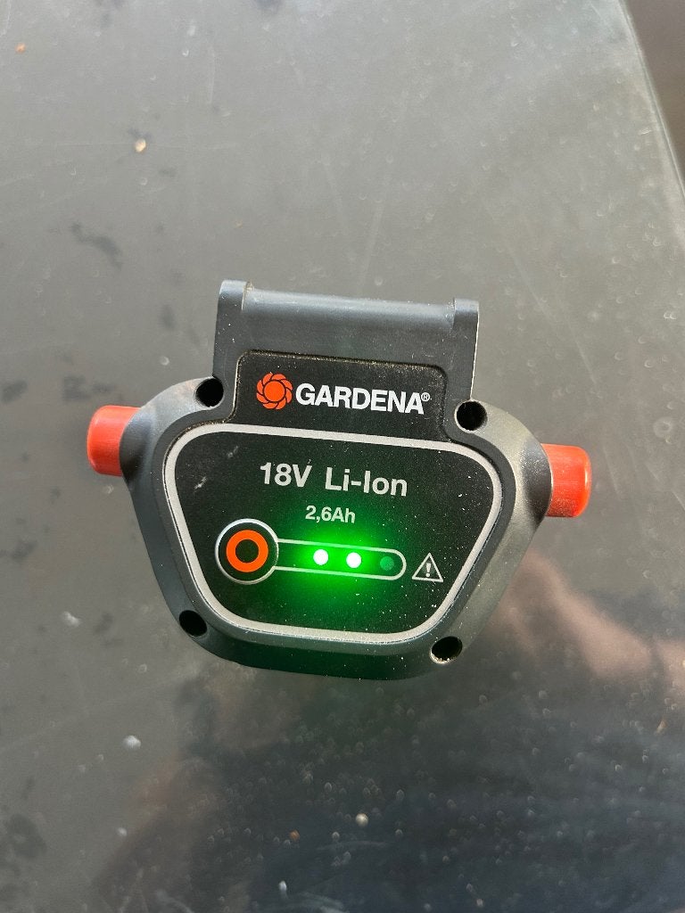 Gardena 18V li-ion batterij, Audio, Tv en Foto, Accu's en Batterijen, Ophalen, Zo goed als nieuw, Oplaadbaar