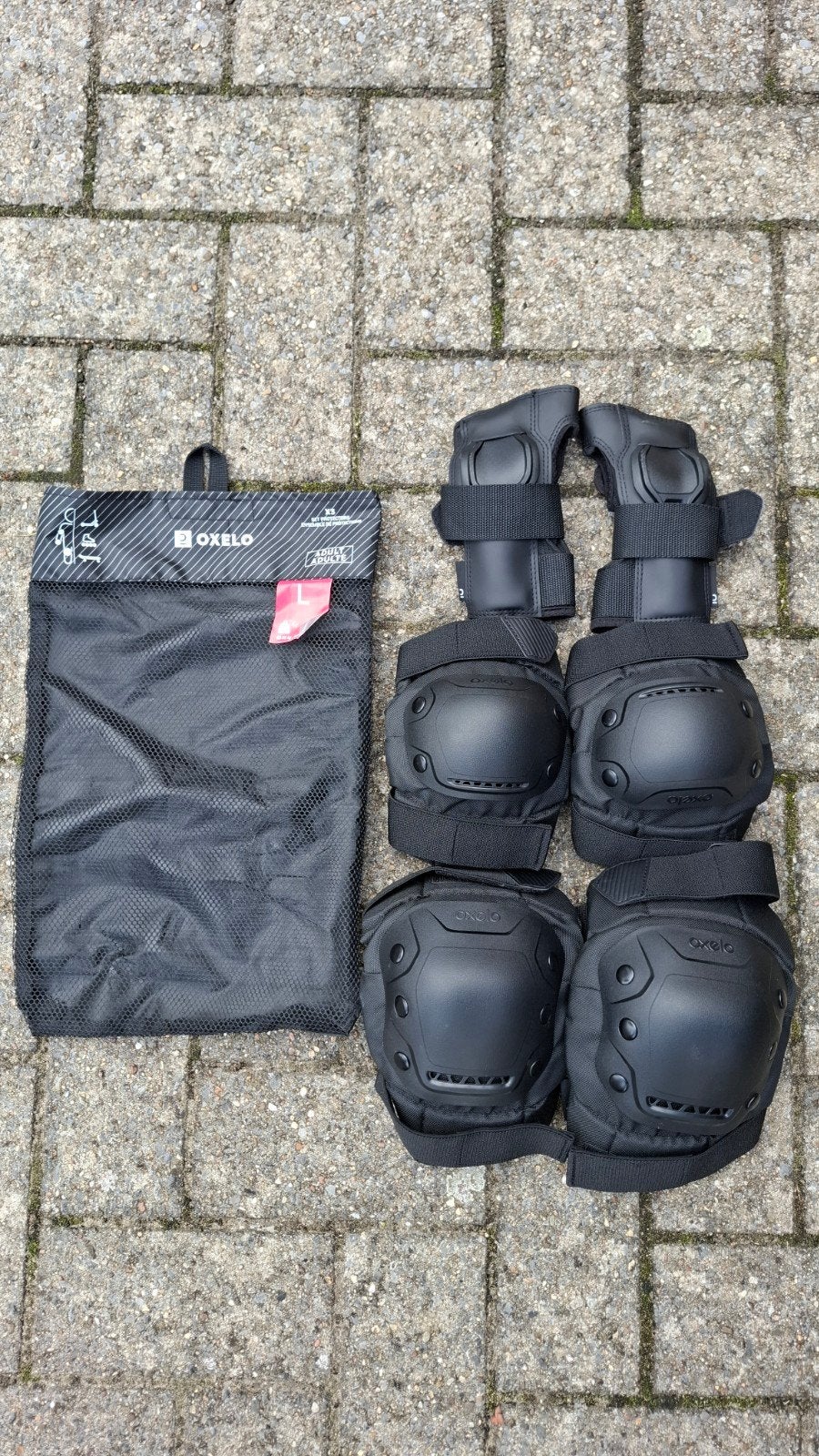Oxelo FIT500 beschermset maat L – knie, elleboog & pols, Kniebeschermers, Ophalen, S