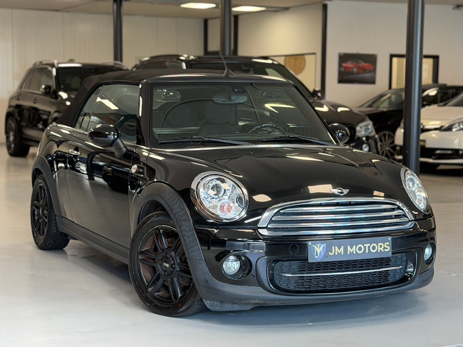 Mini Cooper 1.6 D Cabrio, Auto's, Mini, 82 kW, Cabriolet, Zwart, Cooper