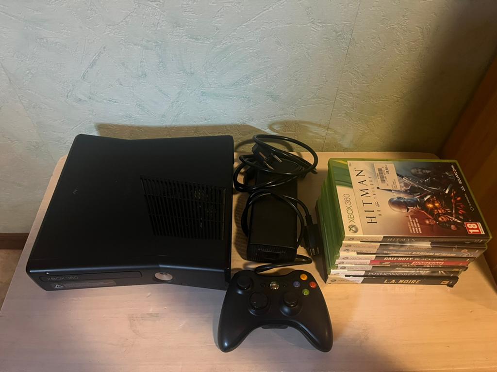 Xbox 360 + jeux, Ophalen, Gebruikt, Met 1 controller, Met games