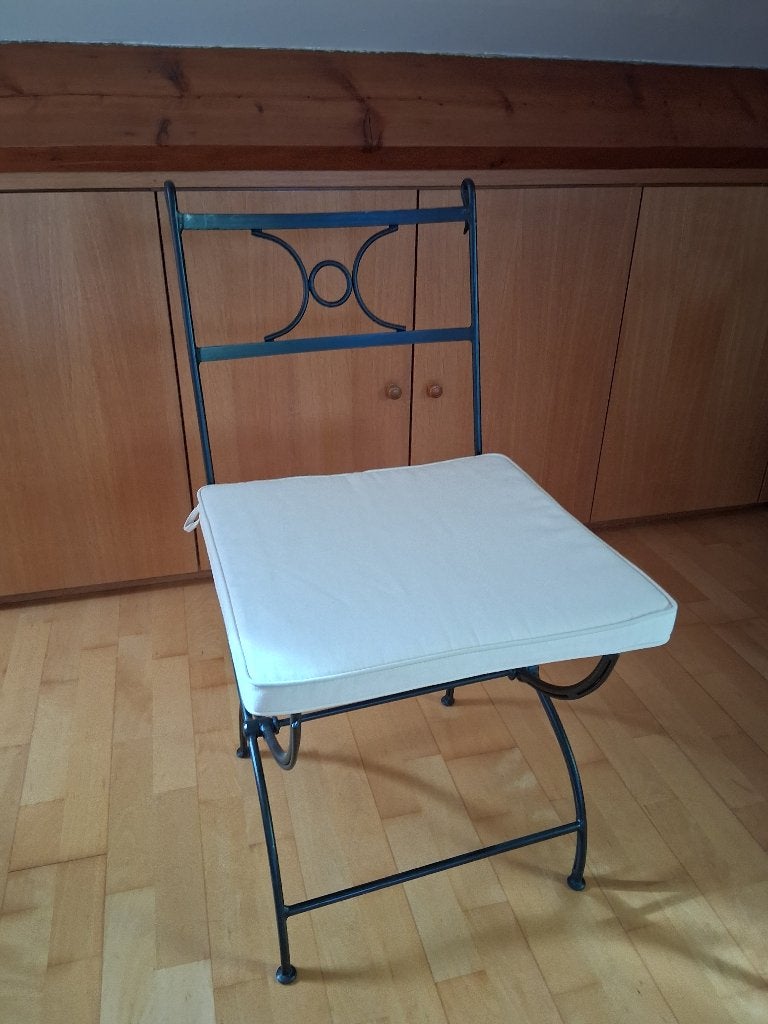 2 Chaises en fer forgé, Comme neuf, Deux, Enlèvement, Métal