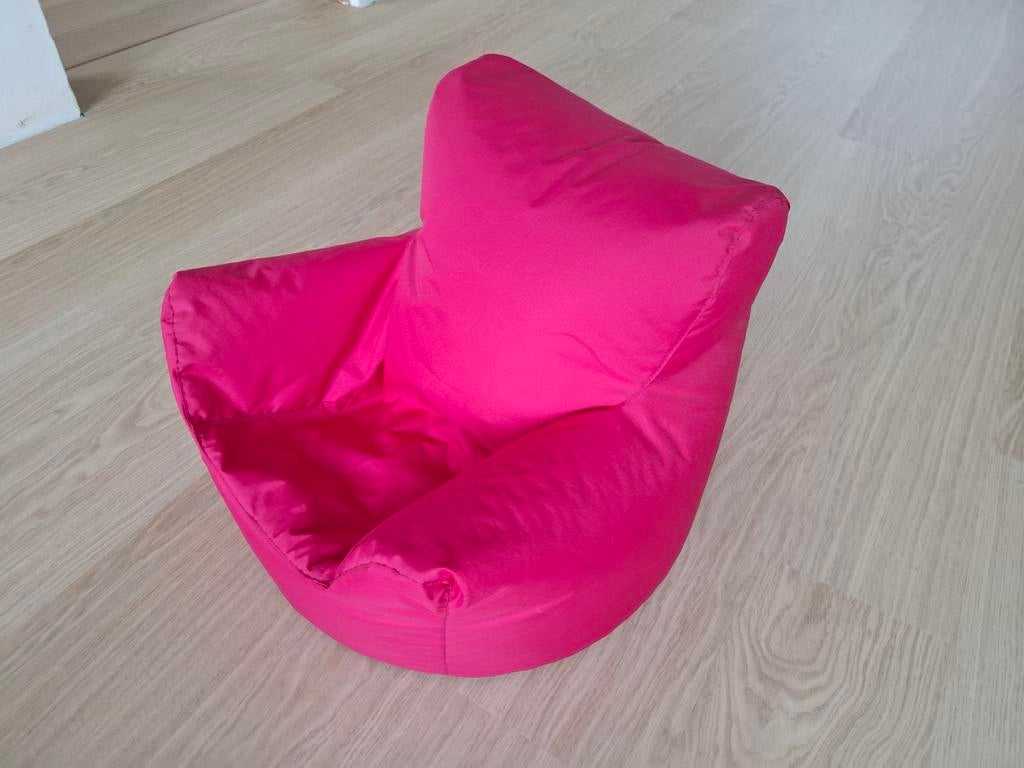 Fauteuil pouf Lounge rose pour enfant, Enlèvement, Comme neuf, Rose, Pouf