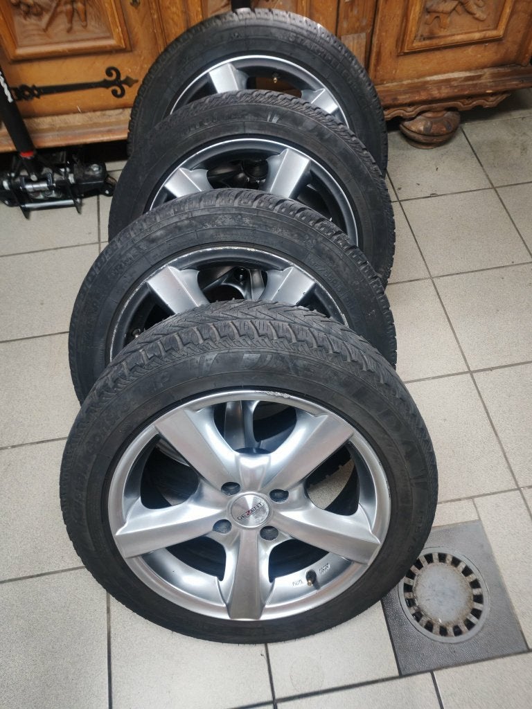 JANTES DEZENT ALU 7JX16H2 AVEC PNEUS 195 55 16", Ophalen, Gebruikt, 16 inch, Banden en Velgen