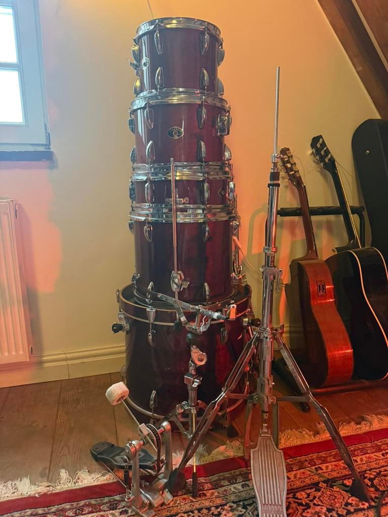 Drums drumstel tama stagestar, Doe-het-zelf en Bouw, Metalen, Ophalen of Verzenden, Zo goed als nieuw