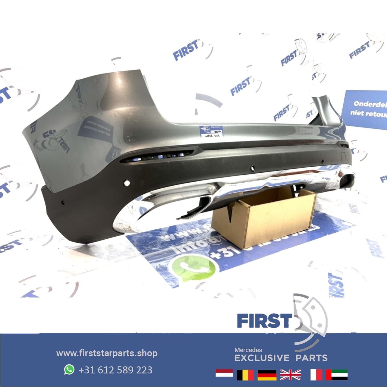 W253 GLC AMG ACHTERBUMPER + DIFFUSER CHROOM Origineel Merced, Arrière, Utilisé, -, -