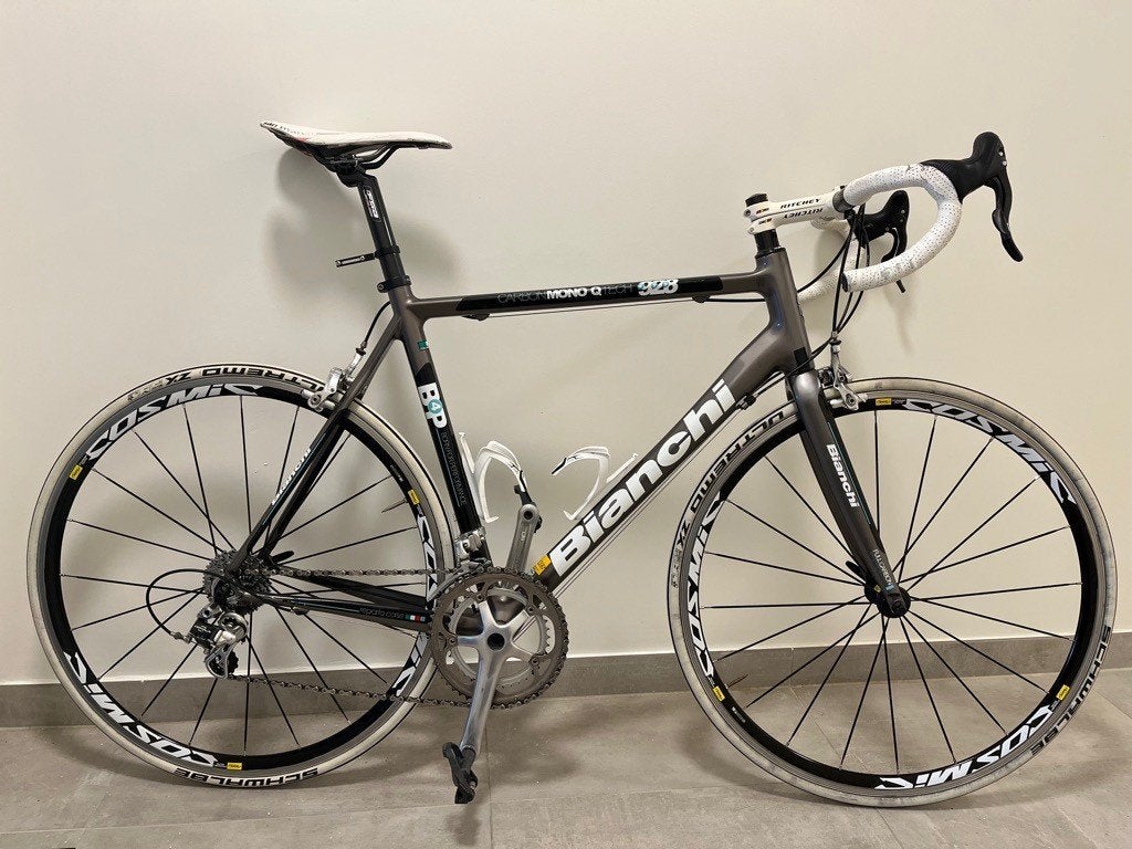 Koersfiets / racefiets - Bianchi 928 Carbon Mono Q Tech, Fietsen en Brommers, Fietsen | Racefietsen, Ophalen, Gebruikt, Carbon