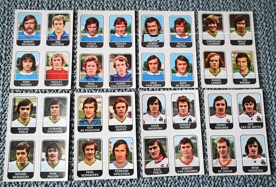 Panini Football 1973 - 74 / 2 de Klasse / 38 stickers, Verzamelen, Verzenden, Gebruikt, Poster, Plaatje of Sticker