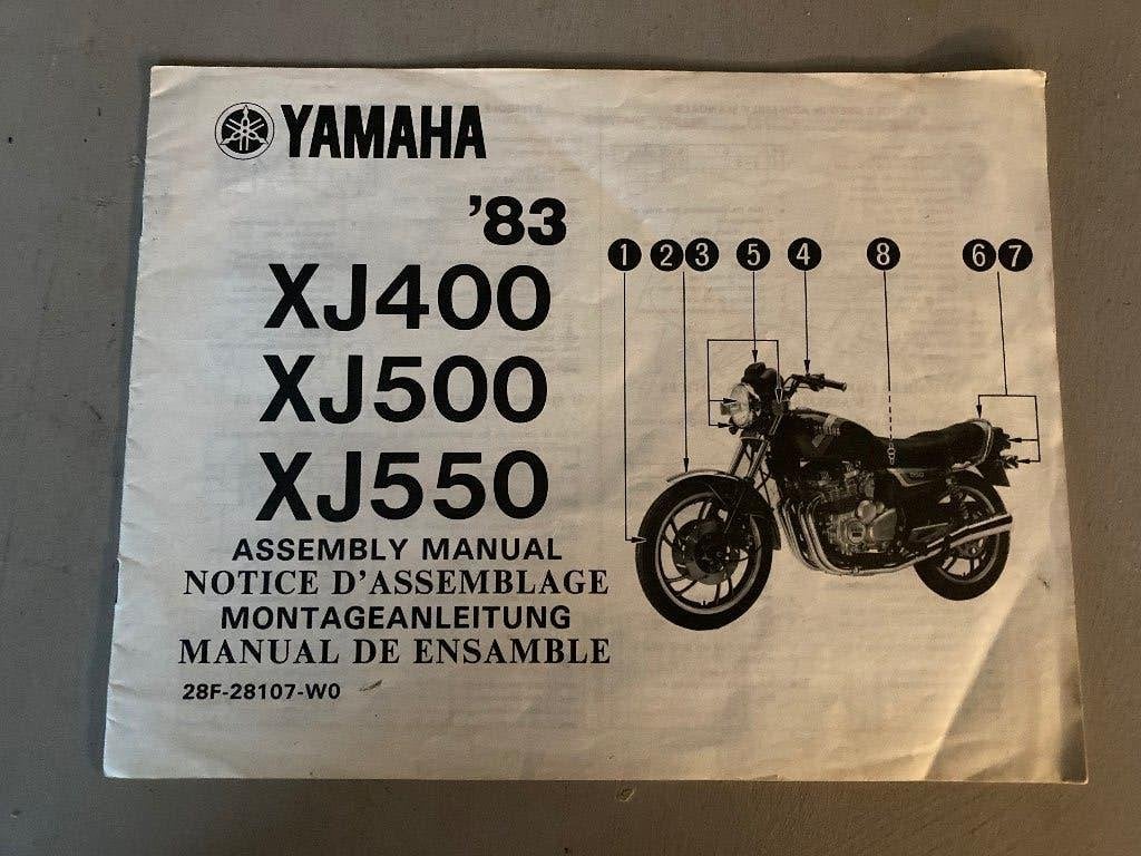 manual yamaha 550xj, Motoren, Ophalen of Verzenden, Yamaha