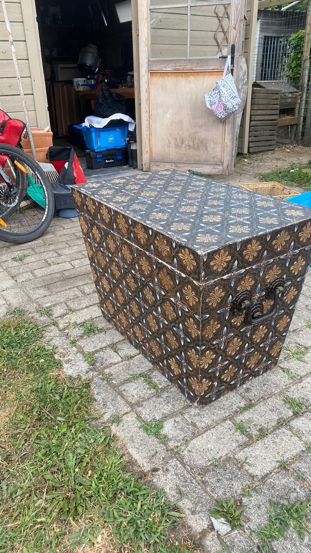 Coffre ancien, 50 – 75, 50 à 100 cm, Enlèvement, Utilisé