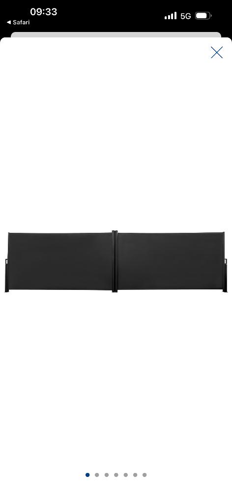 2 windschermen 160x1200 nieuw in doos, Caravans en Kamperen, Ophalen, Uittrekbaar, Nieuw