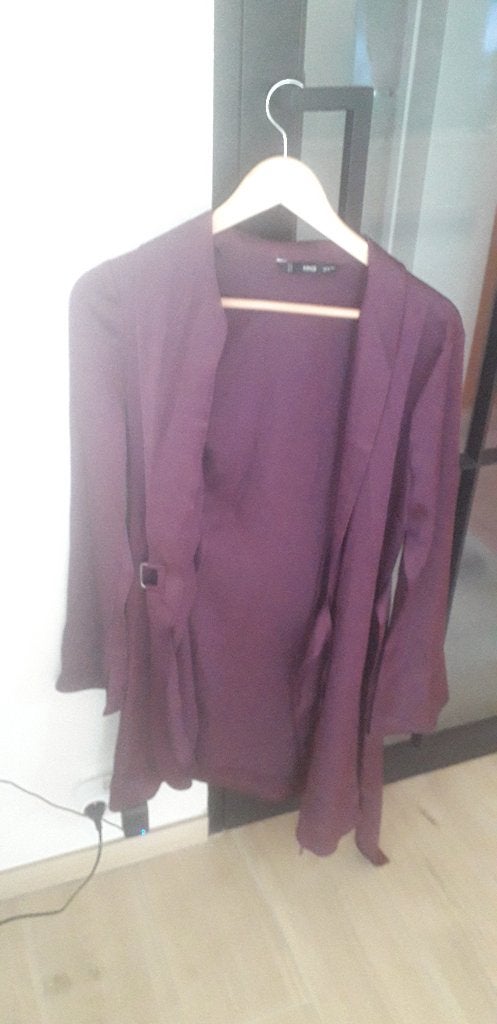 Licht jasje / kimono jasje paars medium, Kleding | Dames, Jasjes, Kostuums en Pakken, Mango, Paars, Zo goed als nieuw, Jasje