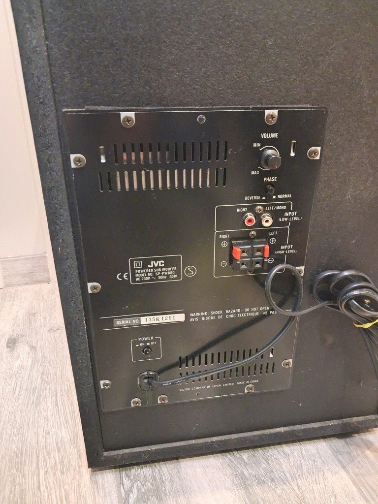 Subwoofer JVC SP-PW880, TV, Hi-fi & Vidéo, Subwoofer, JVC, 60 à 120 watts, Comme neuf