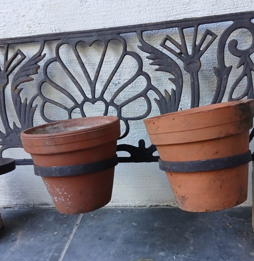 vintage plantenrek Bloempothanger, Ophalen, Metaal, Tuin