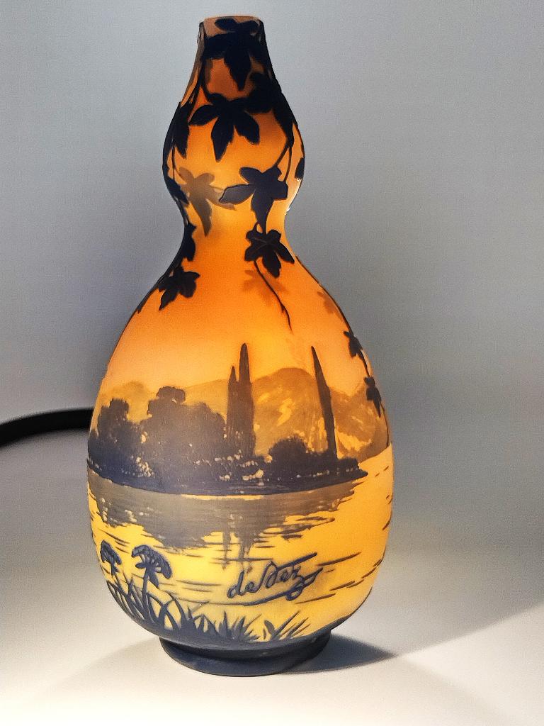 Vase et pied de lampe Devez, Antiquités & Art, Enlèvement ou Envoi