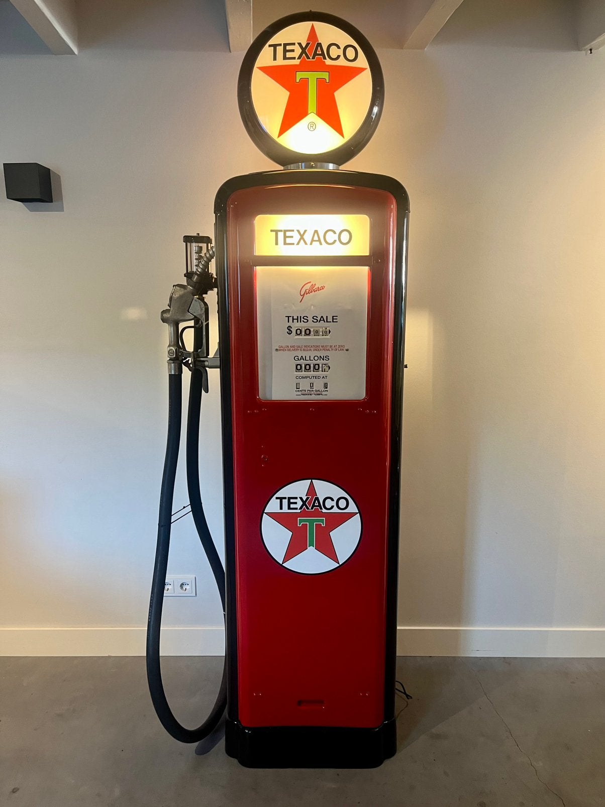 Texaco benzinepomp, Ophalen, Zo goed als nieuw
