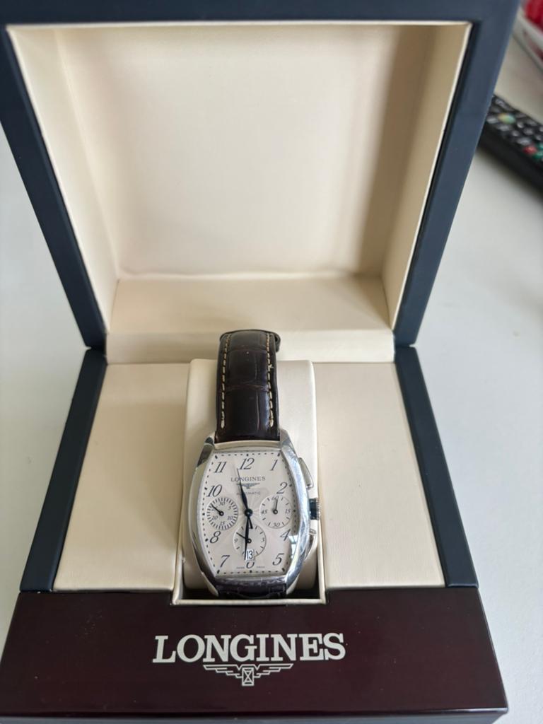 Herenhorloge Longines in originele doos, Handtassen en Accessoires, Horloges | Dames, Polshorloge, Zilver, Ophalen, Overige merken