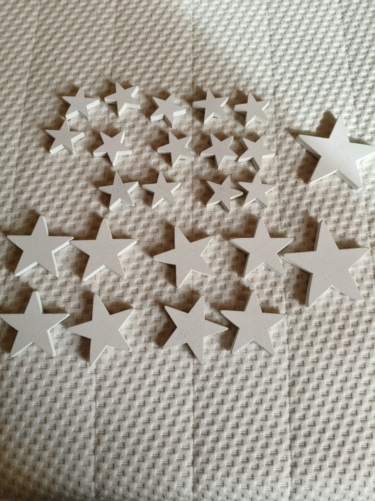 loose Parts houten sterren wit en naturel, Ophalen, Nieuw