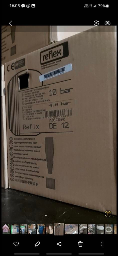 Expansievat 12 l nieuw in de doos , bieden mag, Doe-het-zelf en Bouw, Ophalen, Nieuw, Overige typen
