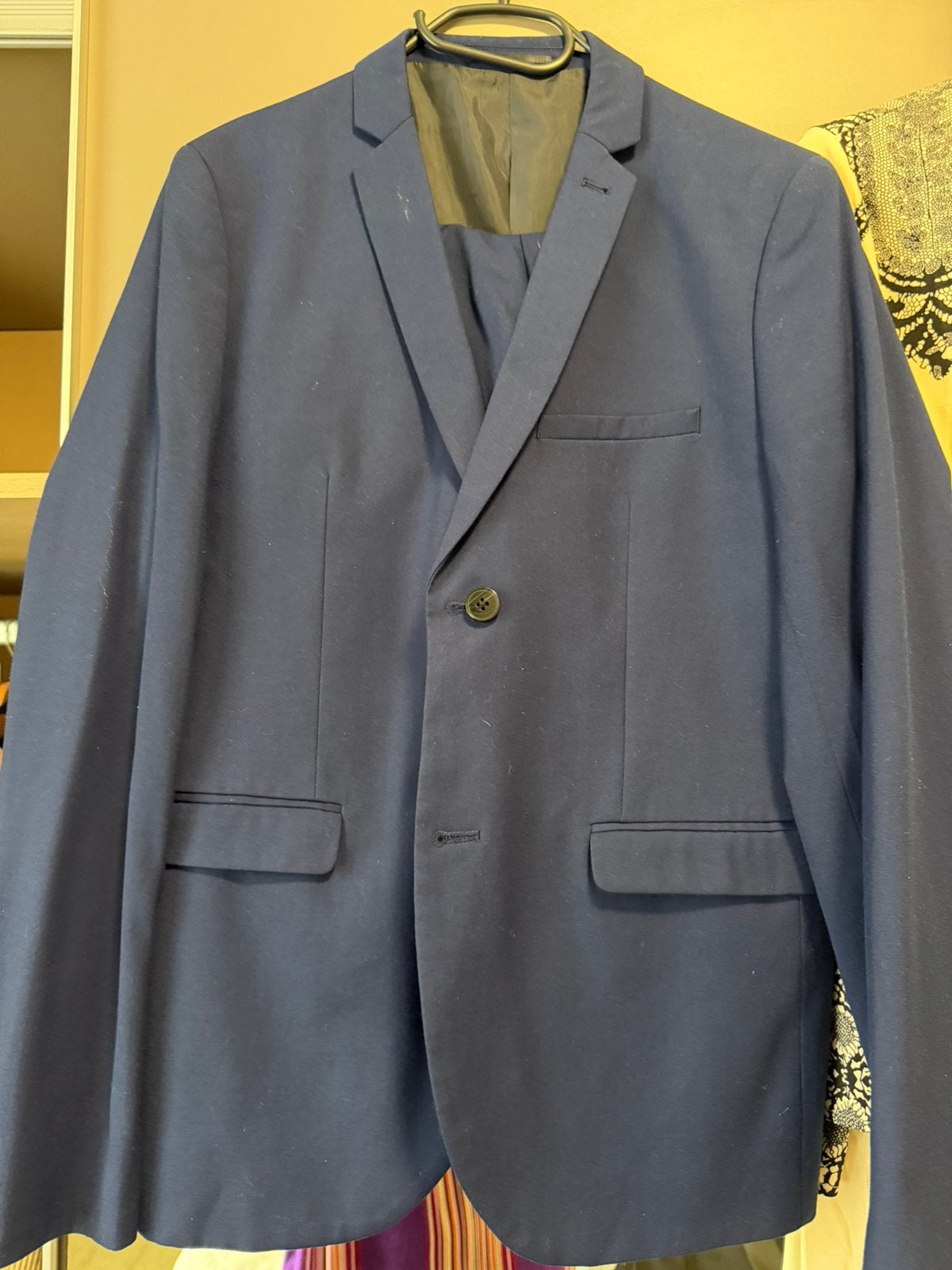 Suit met das, Ophalen of Verzenden, Zo goed als nieuw, Maat 52/54 (L), Blauw