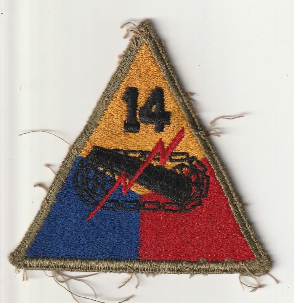 ww2 us 14th armored div patch, Verzamelen, Ophalen of Verzenden