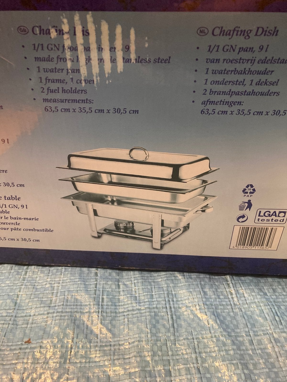 Bbq materiaal+2xbain-marie, Ophalen, Gebruikt