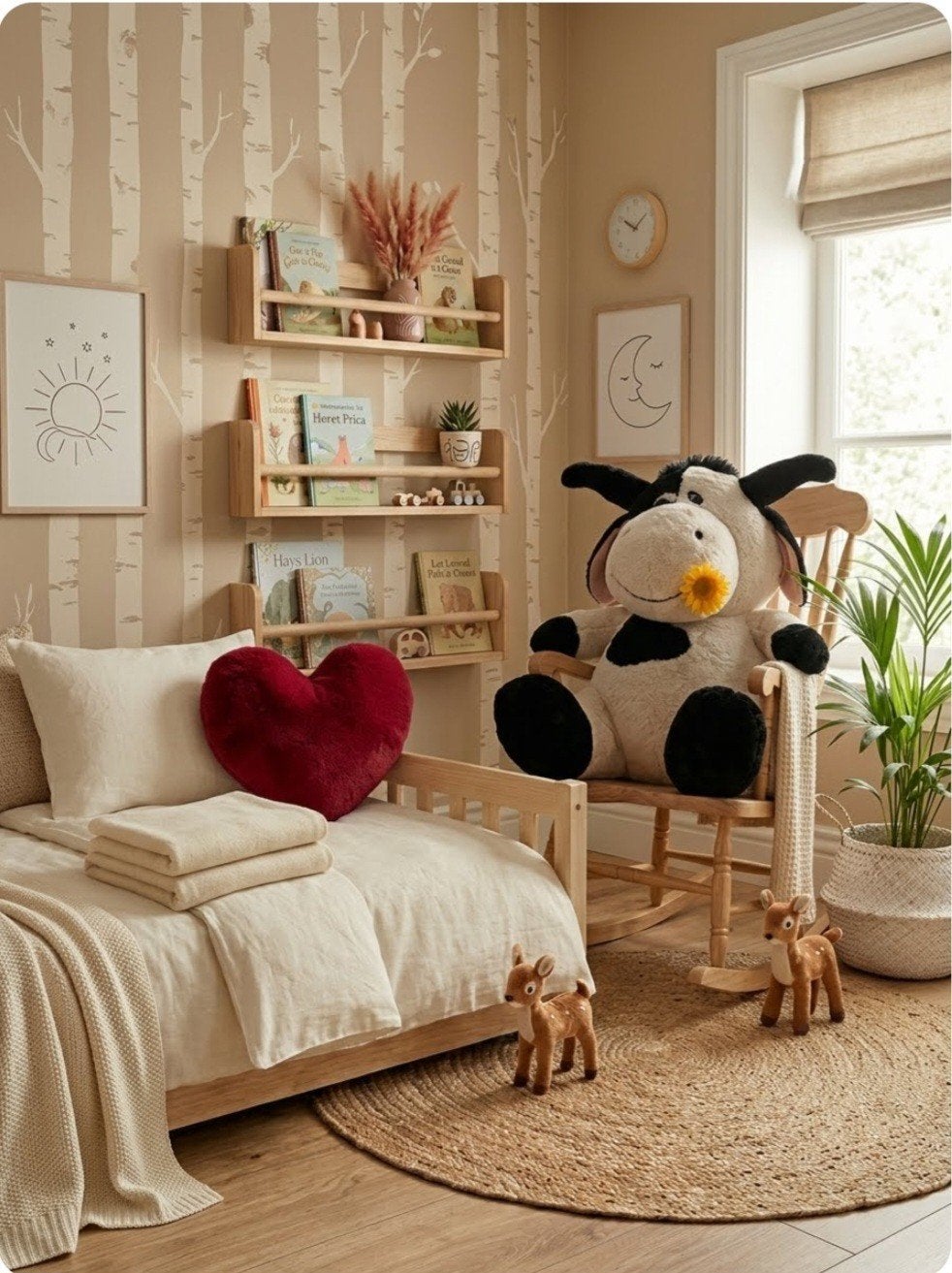 Mooi grote pluche koe knuffel, voor sfeervolle kinderkamer️, Ophalen