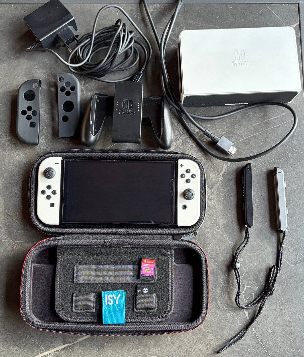 Nintendo Switch OLED Wit + Pokémon Violet + Accessoires, Ophalen of Verzenden, Zo goed als nieuw, Switch OLED