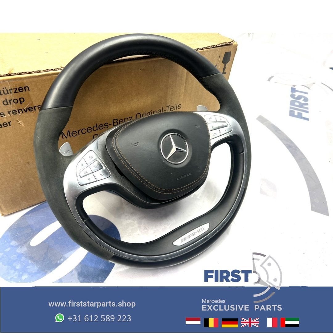 W222 AMG STUUR Mercedes S KLASSE 2013-2020 W222 W217 ZWART M, Auto-onderdelen, Gebruikt, -, Ophalen of Verzenden, -