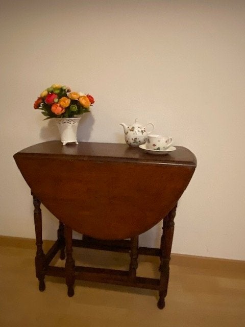 Gateleg tafel - Massief Franse eik, Ophalen