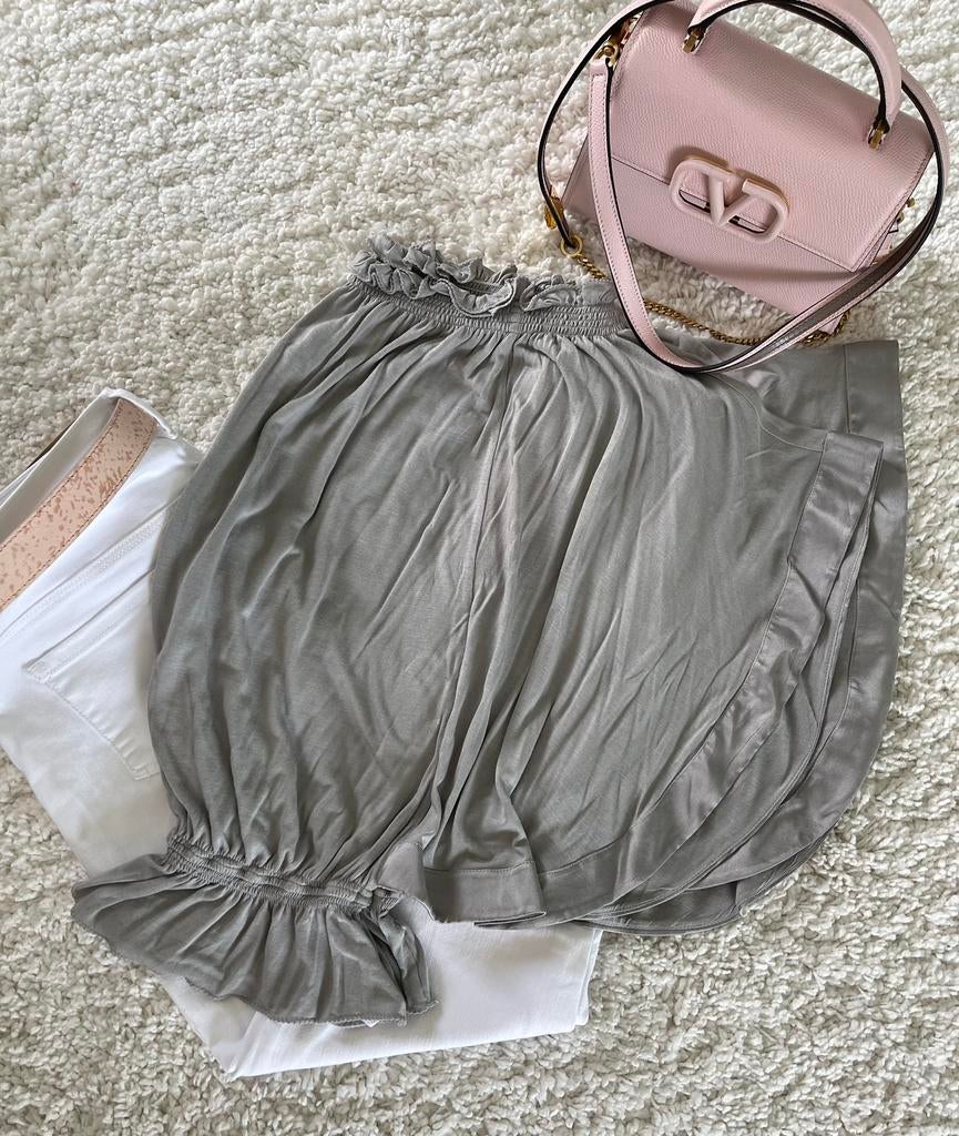 Blouse Patrizia Pepe, Neuf, Manches courtes, Gris, Enlèvement ou Envoi