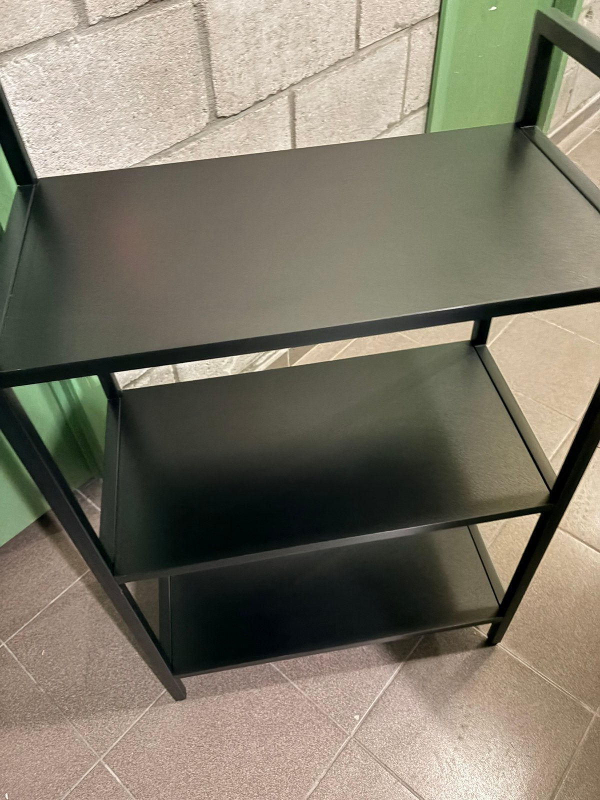 Zwart metalen 3-laags rek, Ophalen, Zo goed als nieuw