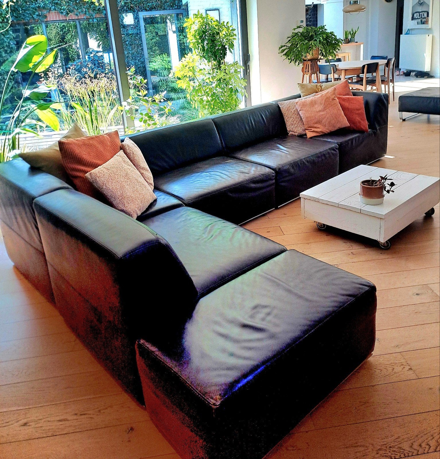 siège modulaire en cuir véritable, Enlèvement, Utilisé, Cuir, Modern