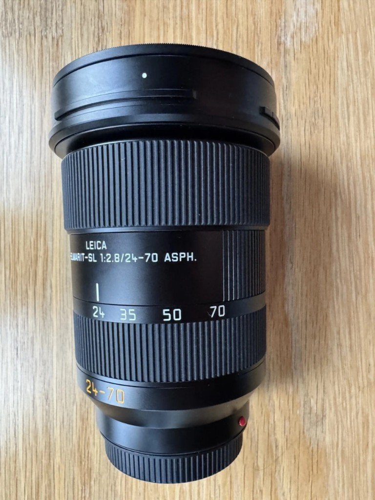 Leica Vario-Elmarit-SL 24-70mm f/2.8 ASPH, Audio, Tv en Foto, Zonnekap, Gebruikt, L-mount, Ophalen of Verzenden