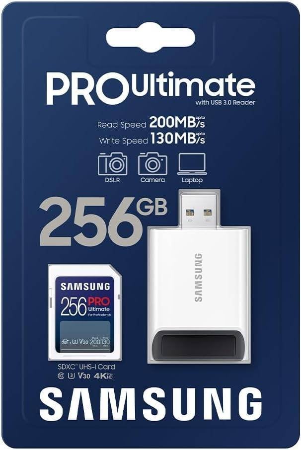 Samsung SD Pro Ultimate 256Gb, Ophalen of Verzenden, Nieuw
