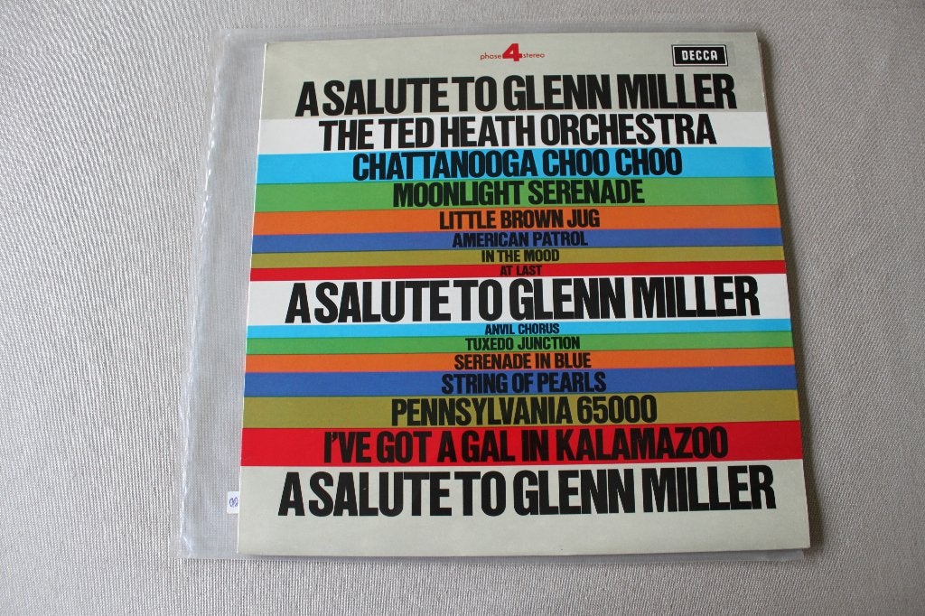 The Ted Heath Orchestra-LP- Salute aan Glenn Miller, LP, Ophalen of Verzenden, Zo goed als nieuw, Beschermende buitenhoes