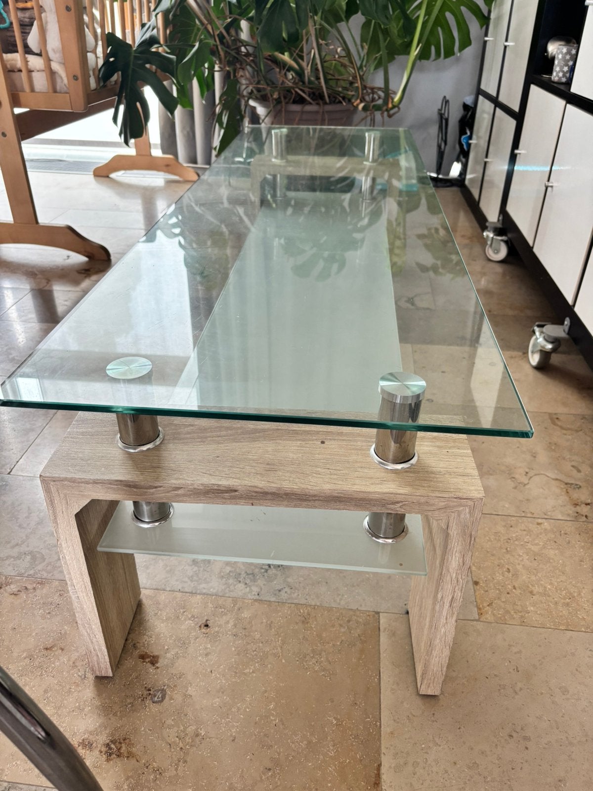 Table basse, 100 à 150 cm, Moins de 50 cm, Verre, Enlèvement